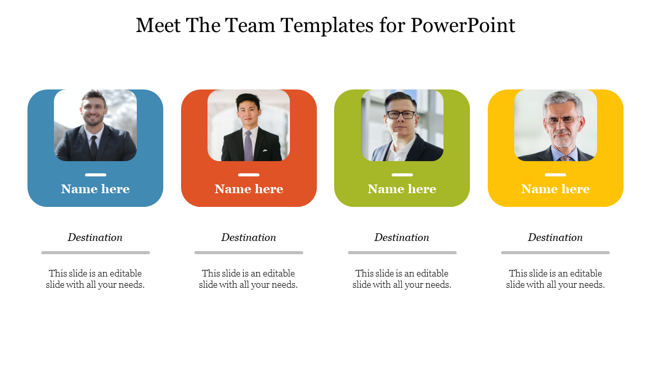 Meet The Team Templates for PowerPoint
